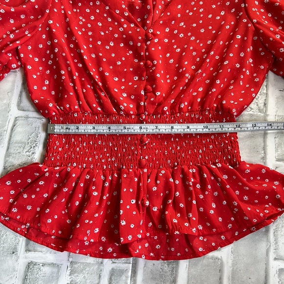 SIENNA SKY | sheer peplum top - Picture 4 of 7